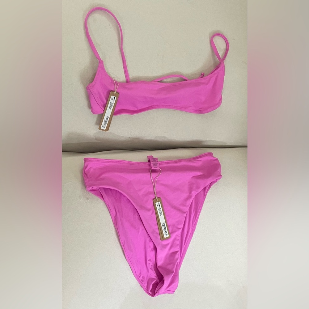 Skims SET NWT Neon Orchid Pink Bikini Swim Set 2-pc set top & Bottom Size S